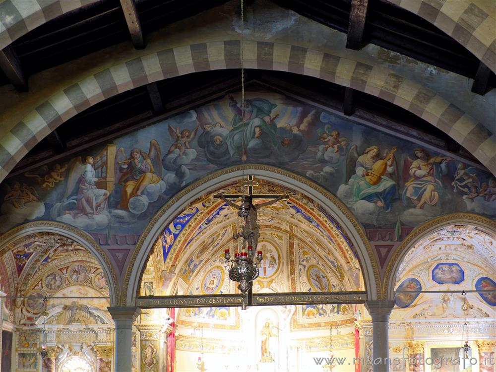 Torno (Como, Italy) - Wall of the presbytery of the Church of Saint John the Baptist